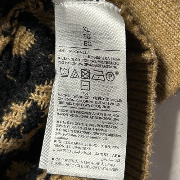 Old Navy Knit Sweater Women’s XL Brown Leopard Animal Print V-Neck Casual - Picture 7 of 8